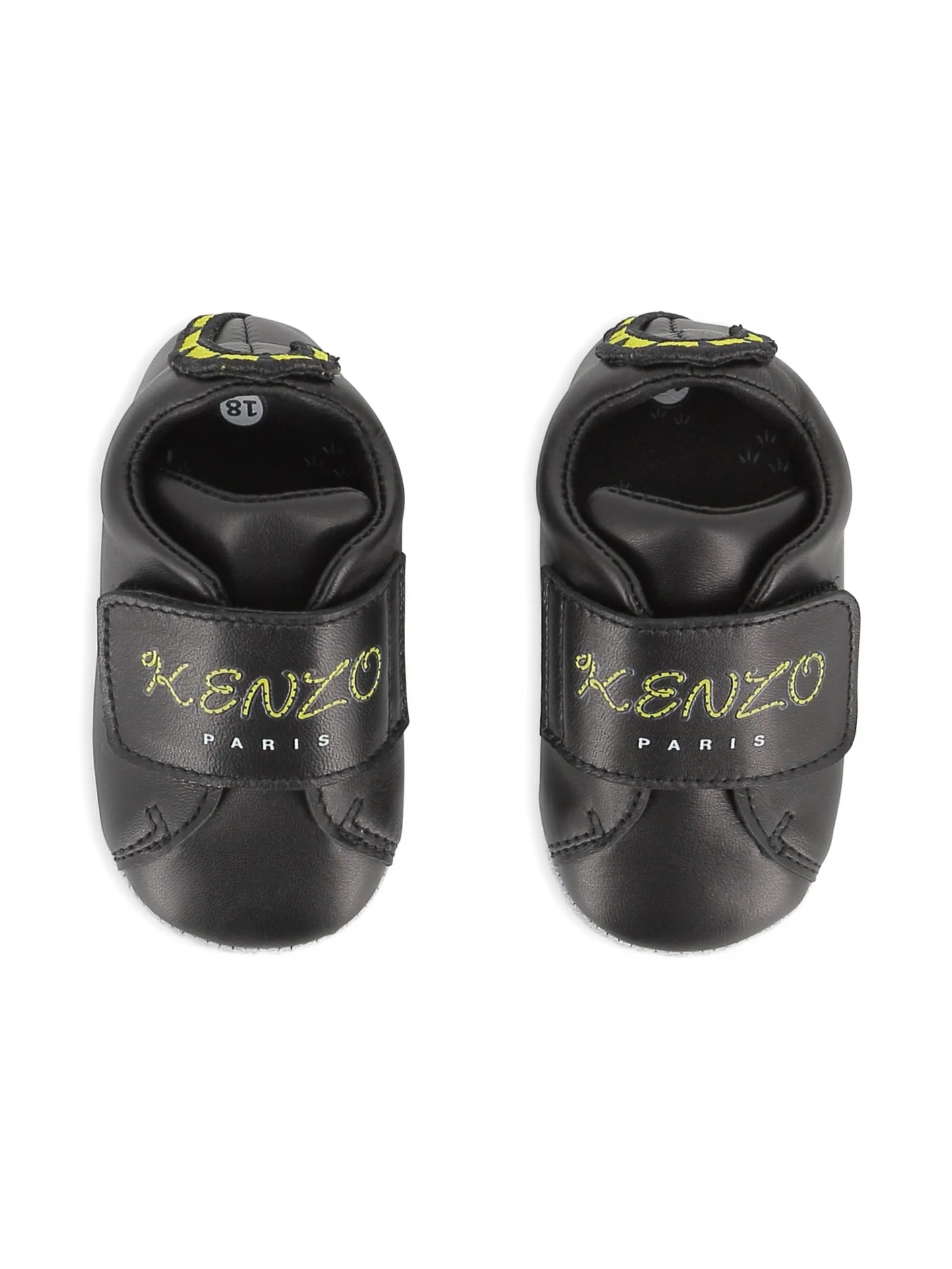 KENZO KIDS Black Logo-Embroidered Pre-Walkers