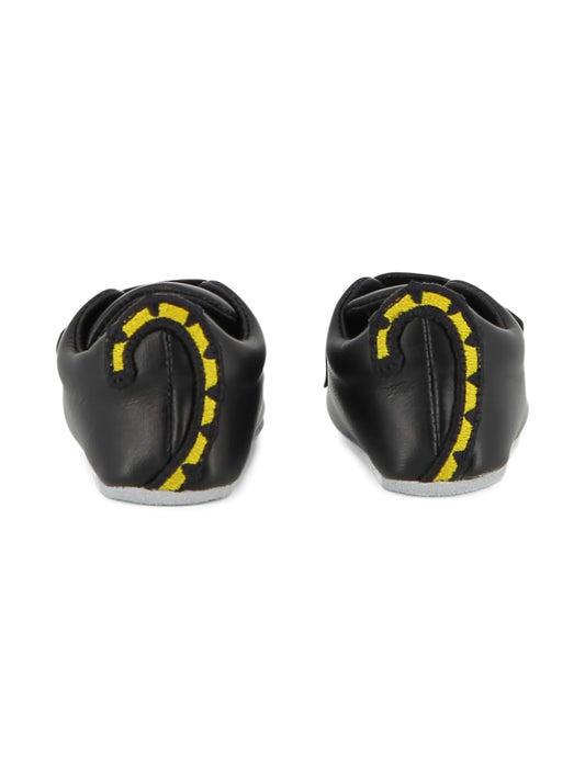 KENZO KIDS Black Logo-Embroidered Pre-Walkers