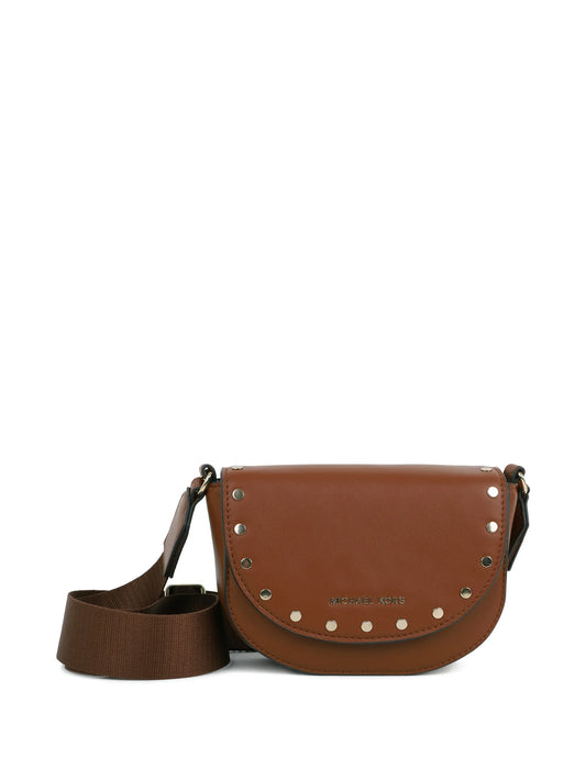 MICHAEL KORS Girls Brown Studded Shoulder Bag