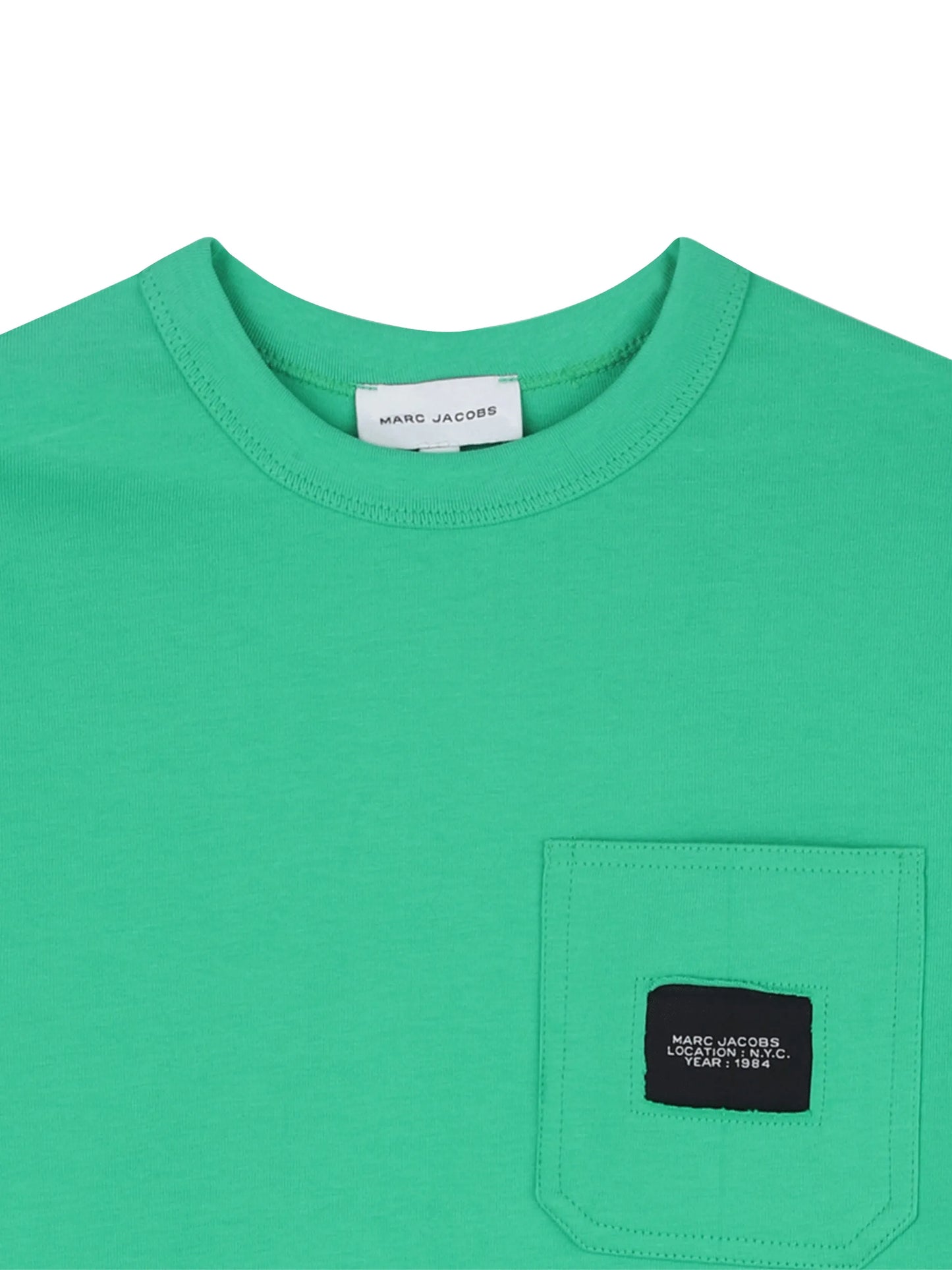 MARC JACOBS Boys Green Patch Pocket Logo T-Shirt