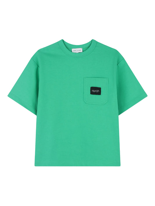 MARC JACOBS Boys Green Patch Pocket Logo T-Shirt