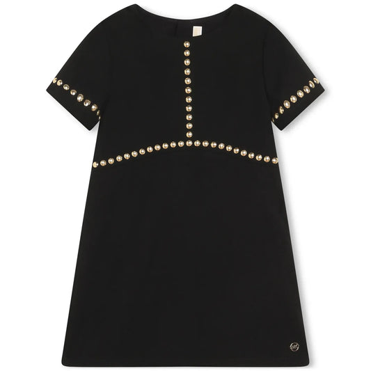 MICHAEL KORS Girls Black Short Sleeved Dress