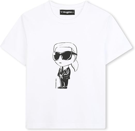 KARL LAGERFELD Z30957/10p Boys Mini Me White Logo T-Shirt