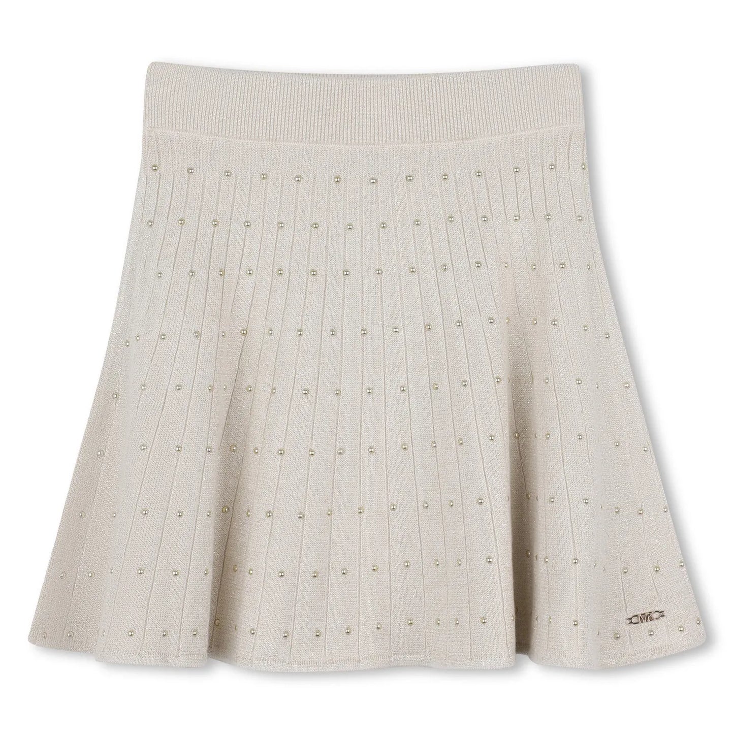 MICHAEL KORS R30439/Z99 Girls Gold Knit Skirt Studded
