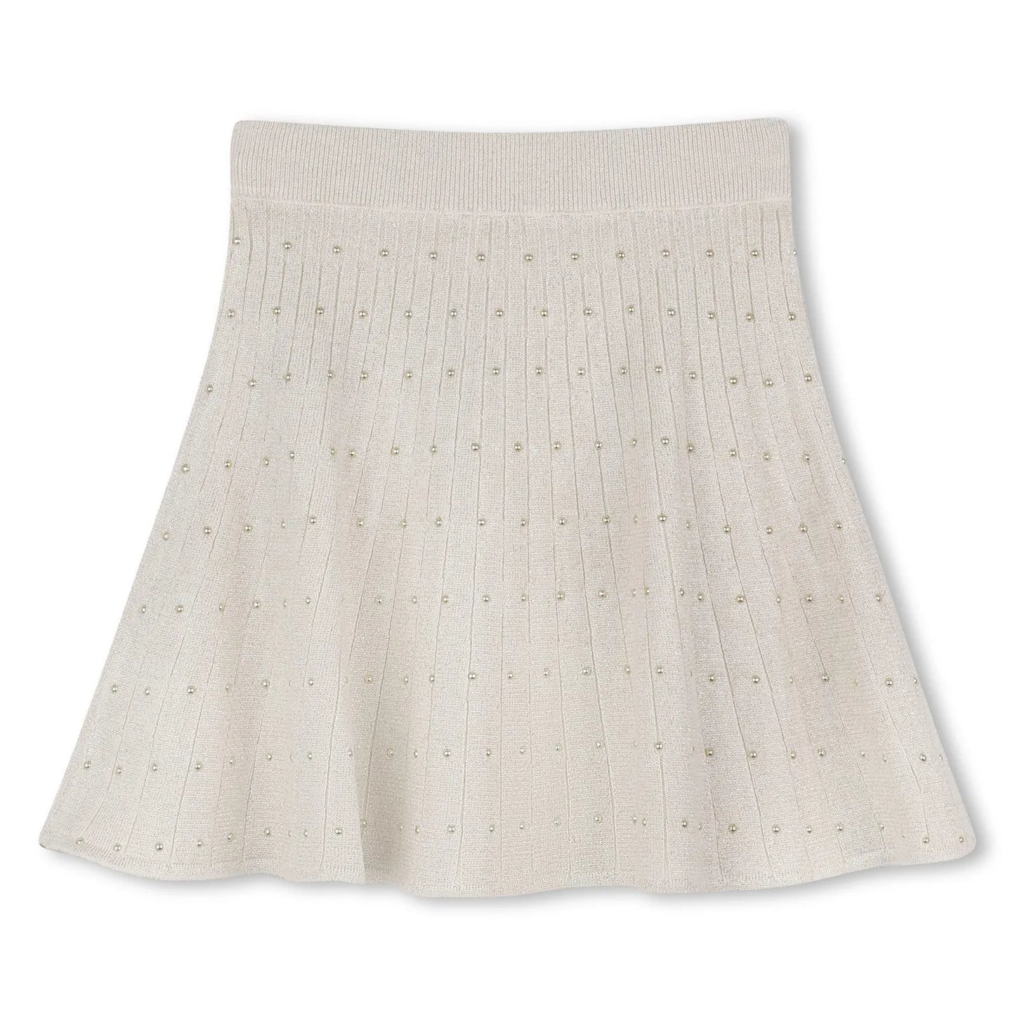 MICHAEL KORS R30439/Z99 Girls Gold Knit Skirt Studded