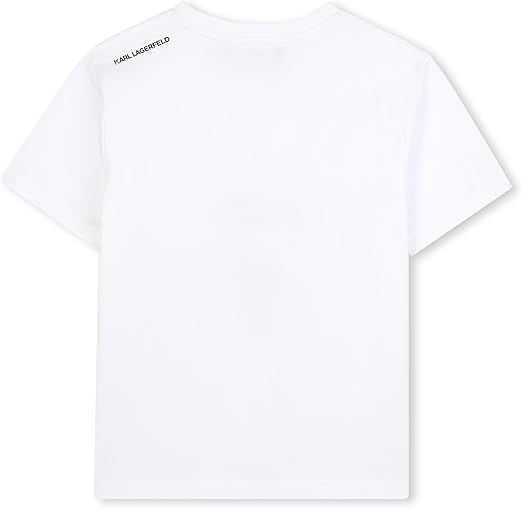 KARL LAGERFELD Z30957/10p Boys Mini Me White Logo T-Shirt