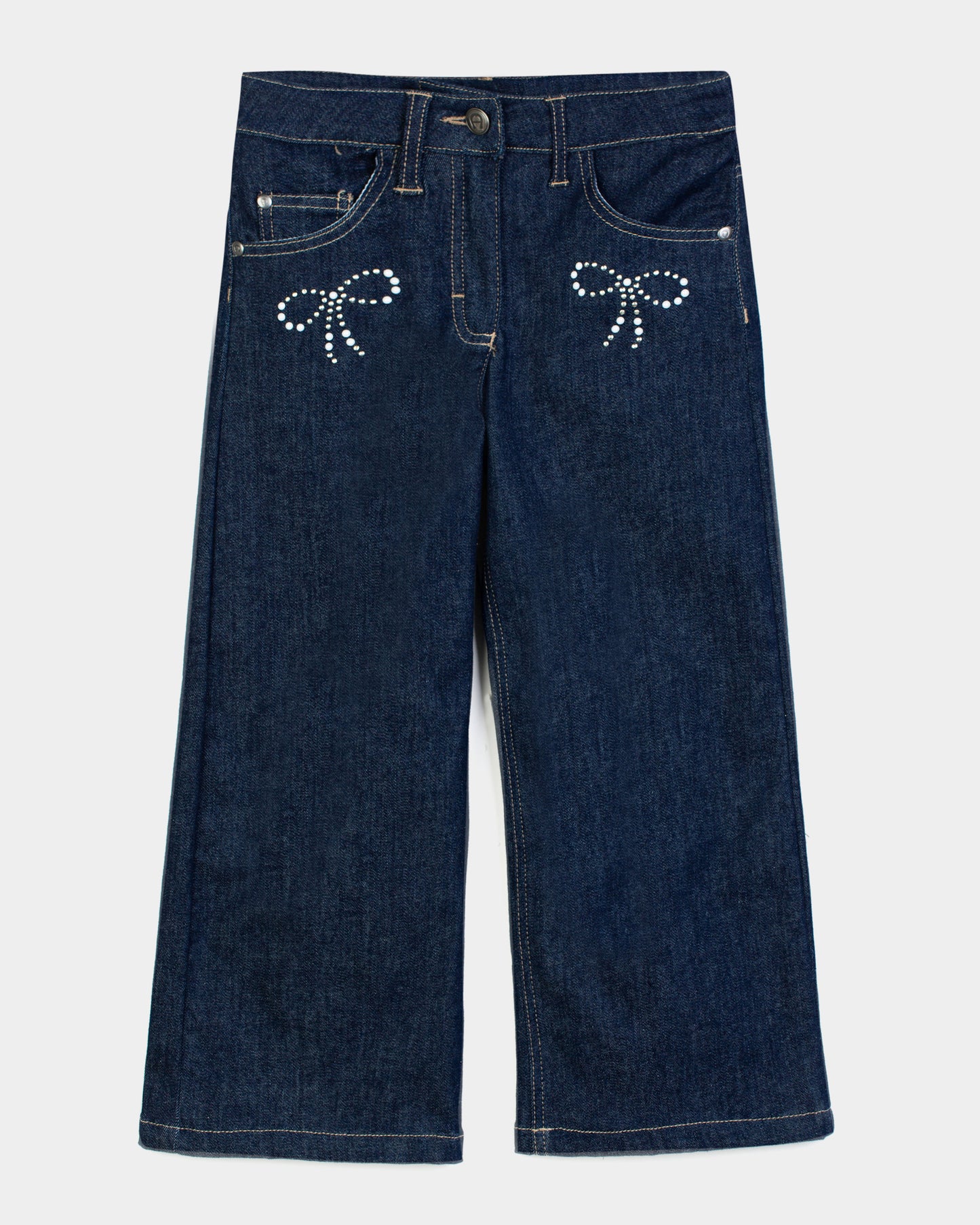 AIGNER Girls Navy Logo Denim Trousers