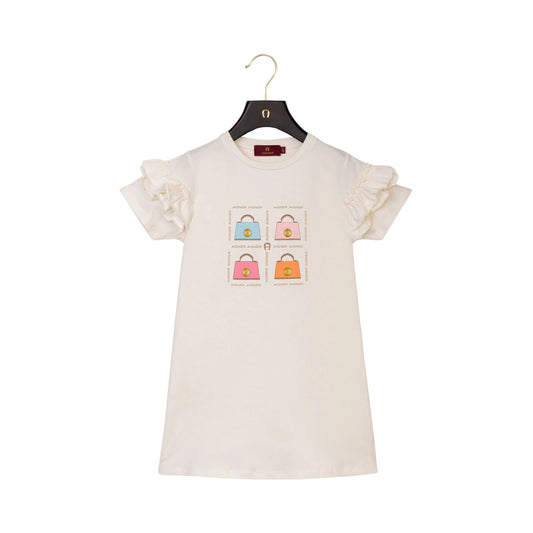 AIGNER Girls White Logo Dress
