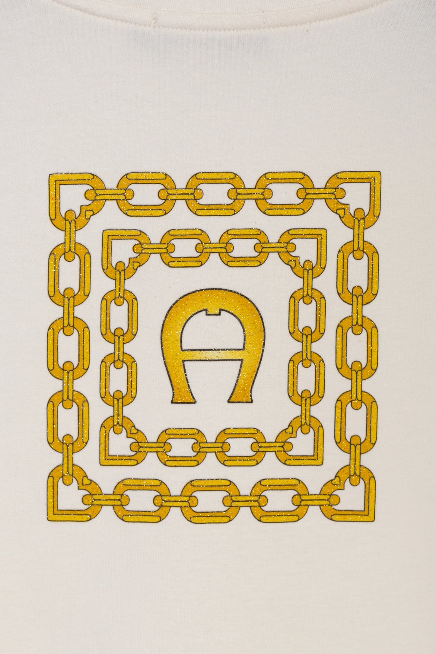 AIGNER Girls Ivory/Gold Logo Dress