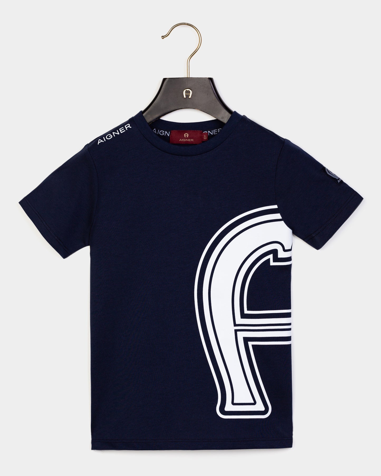 AIGNER Boys Navy Logo T-Shirts