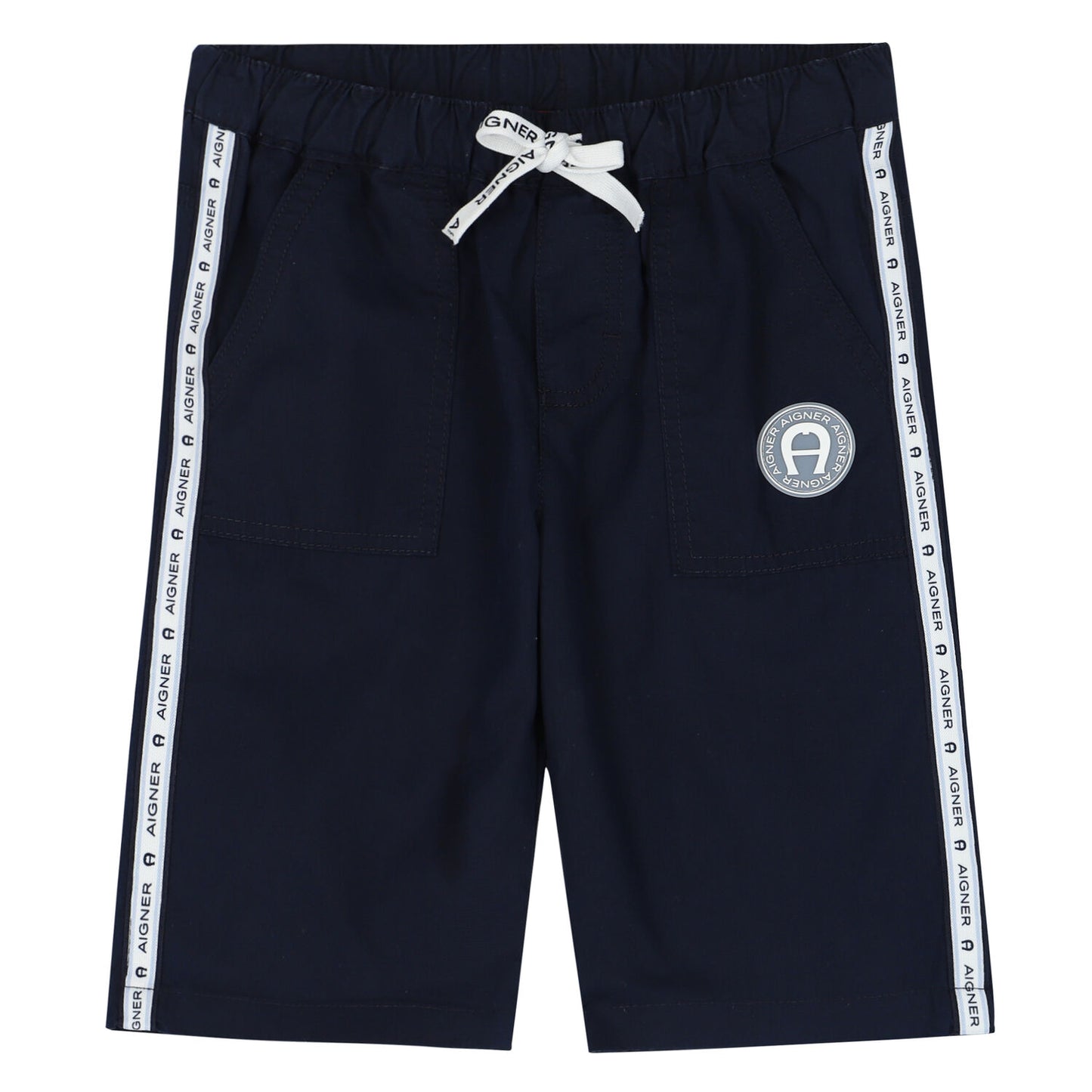 AIGNER Boys Navy Logo Shorts