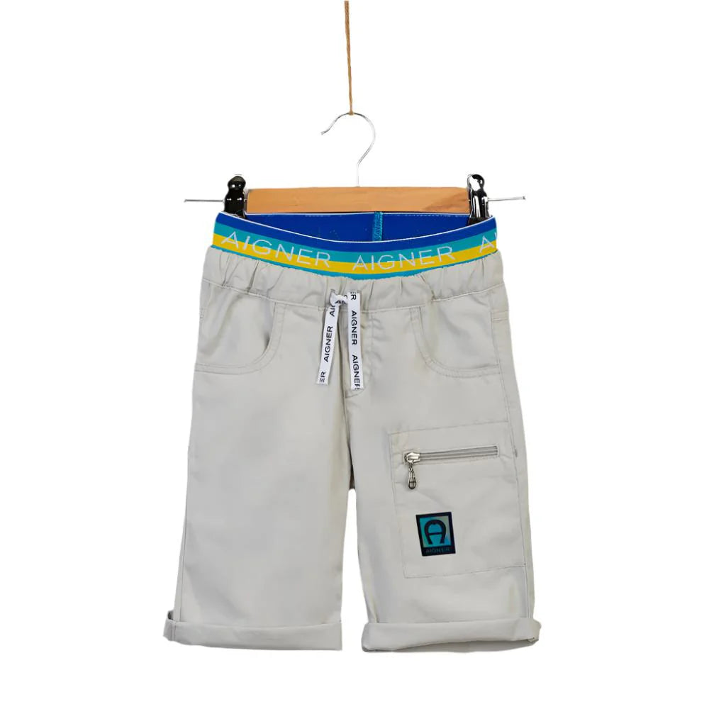 AIGNER Boys Grey Logo Shorts