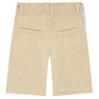 AIGNER Boys Beige Logo Shorts