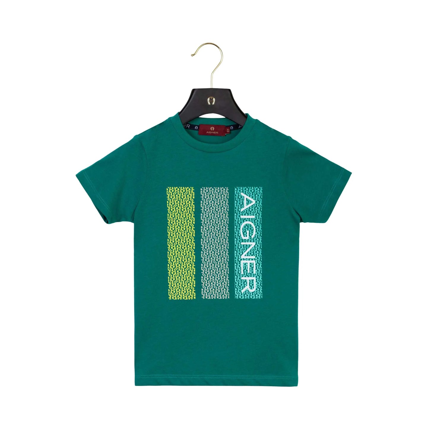 AIGNER Boys Green Logo Shirt