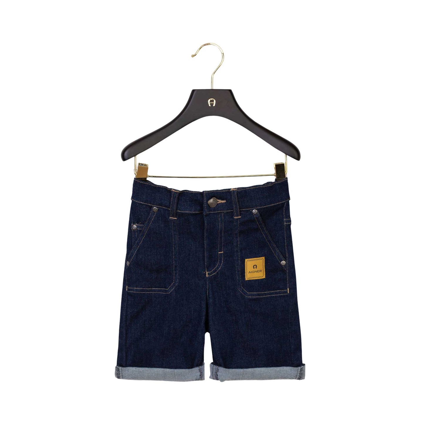 AIGNER Boys Denim Jeans Logo Shorts