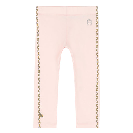 AIGNER Younger Girls Pink Logo Leggings