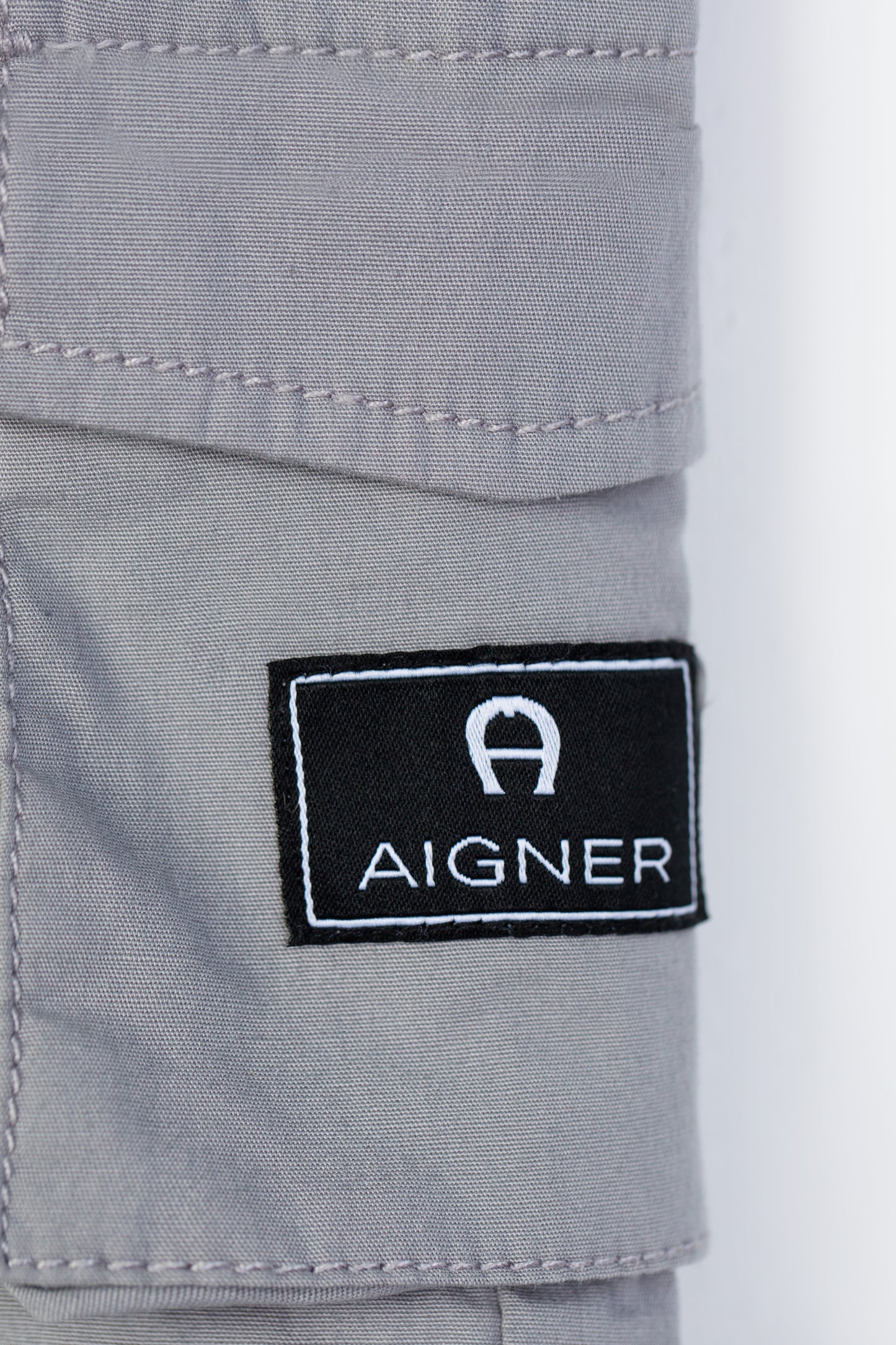 AIGNER Younger Boys Gray Logo Shorts