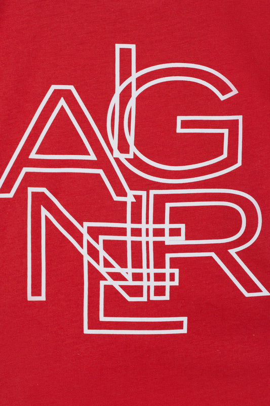 AIGNER Younger Boys Red Logo T-Shirts