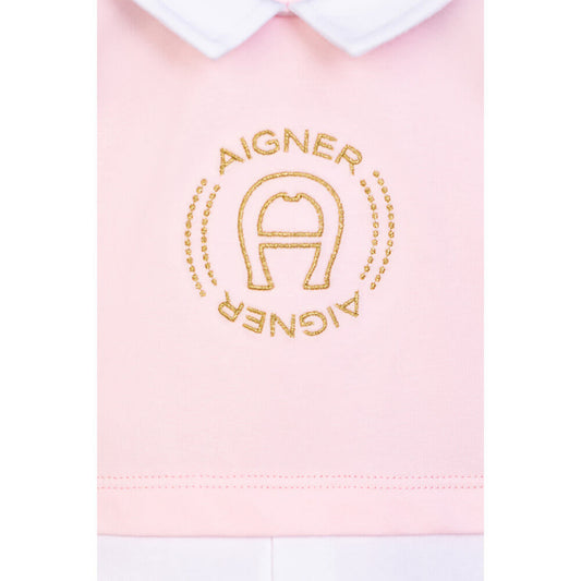 AIGNER Baby Girls Pink Logo Babygrow