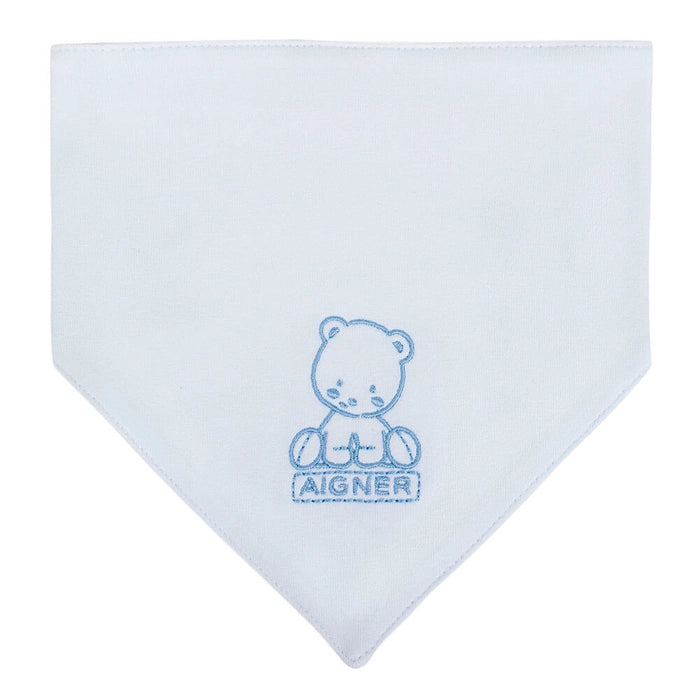 AIGNER Baby Boys Baby blue Logo Scarf