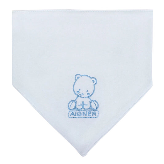 AIGNER Baby Boys Baby blue Logo Scarf