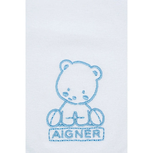AIGNER Baby Boys Baby blue Logo Scarf