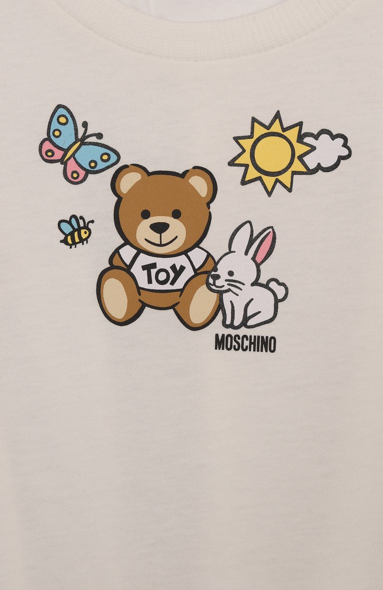 MOSCHINO Baby Girls White Logo Dress