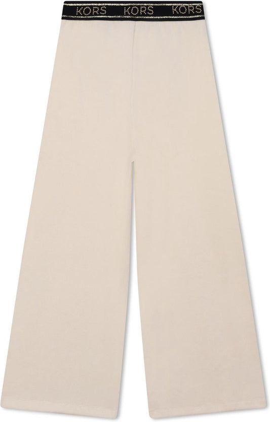 MICHAEL KORS Girls Ivory Logo Trousers