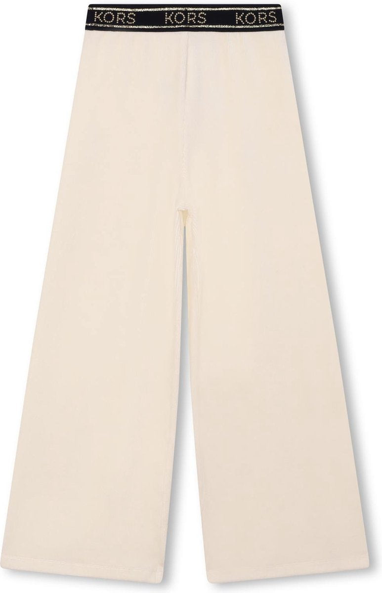 MICHAEL KORS Girls Ivory Logo Trousers
