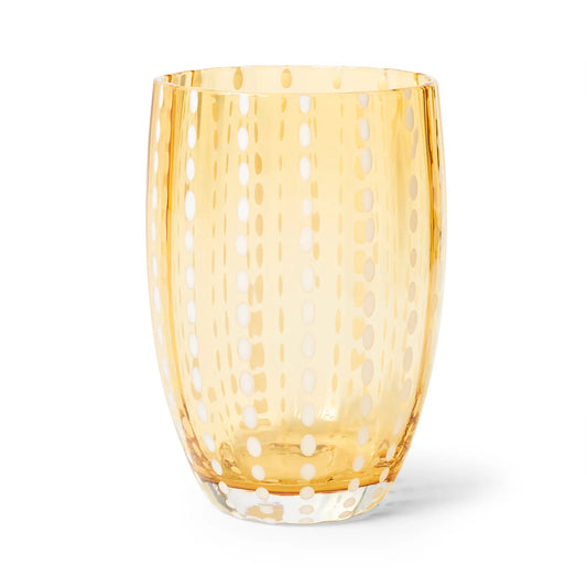 Amber Dotted Drinking Glass- Amber (SET OF 6)
