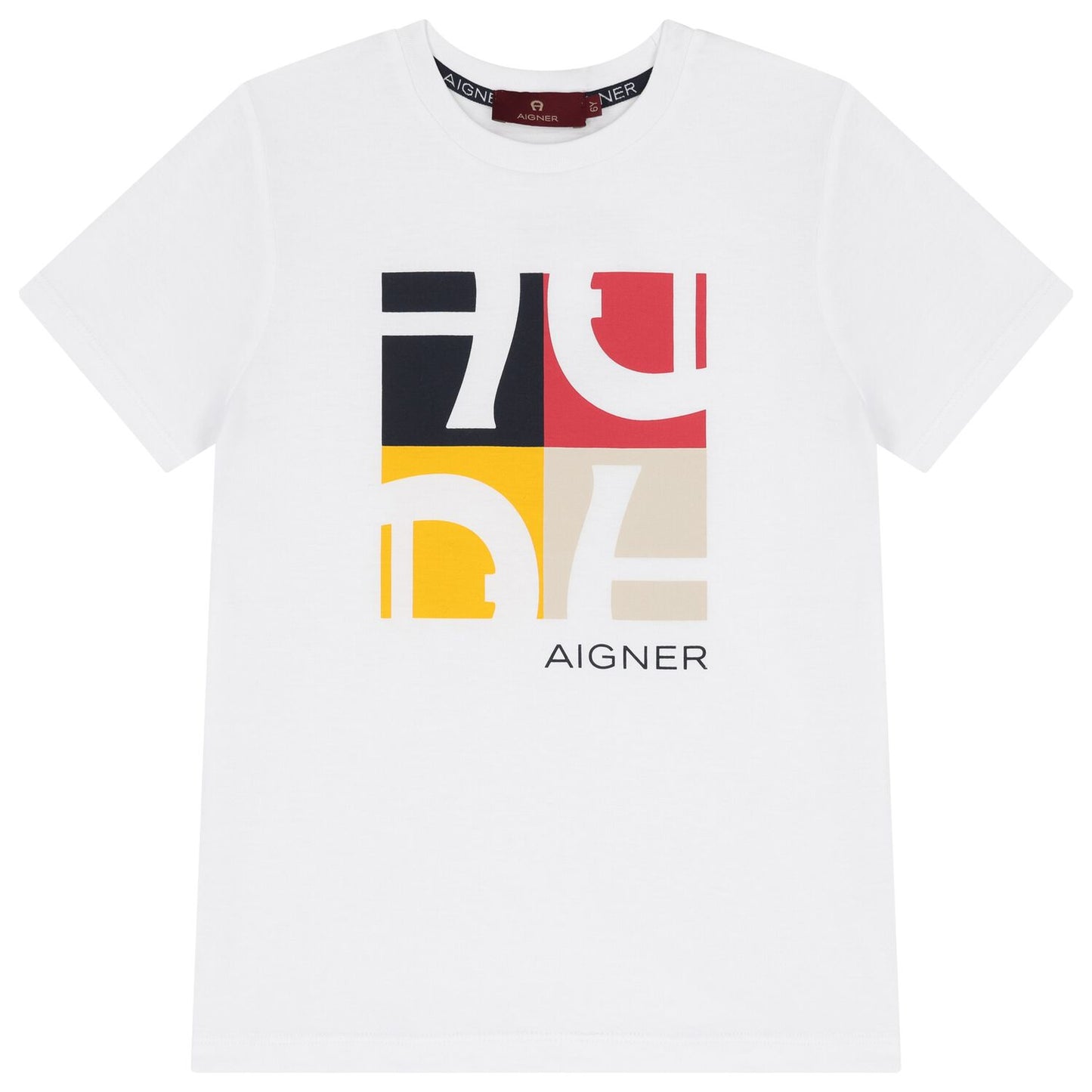 AIGNER Boys White Logo T-Shirt