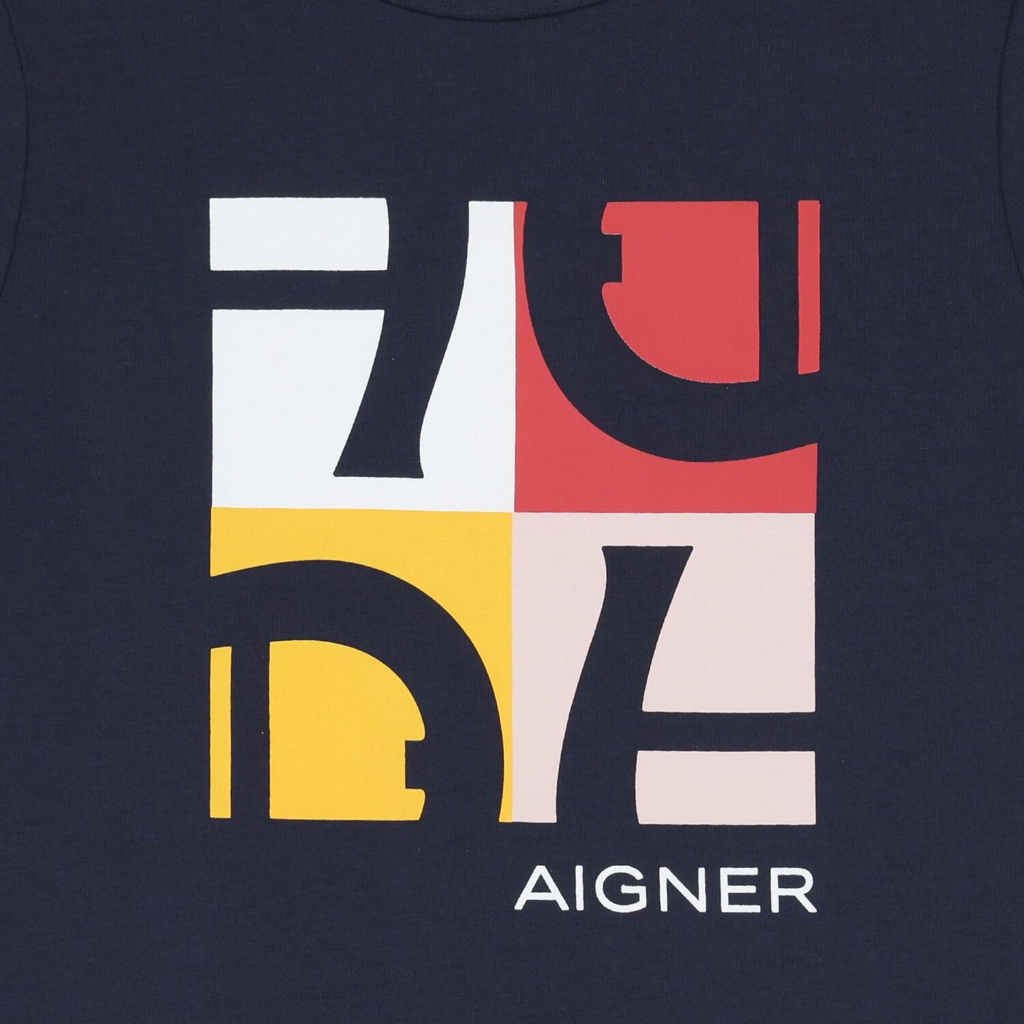 AIGNER Boys Navy Blue Logo T-Shirt