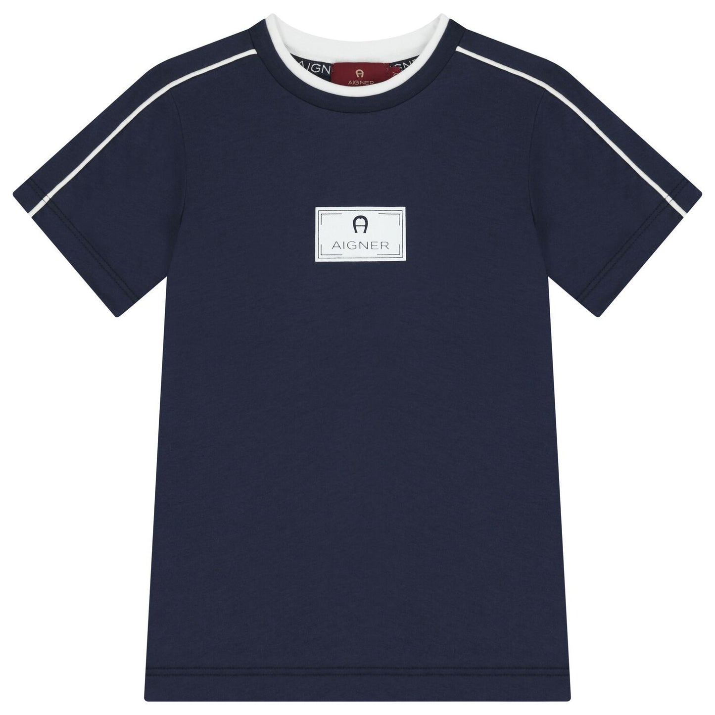 AIGNER Boys Navy Blue Logo T-Shirt