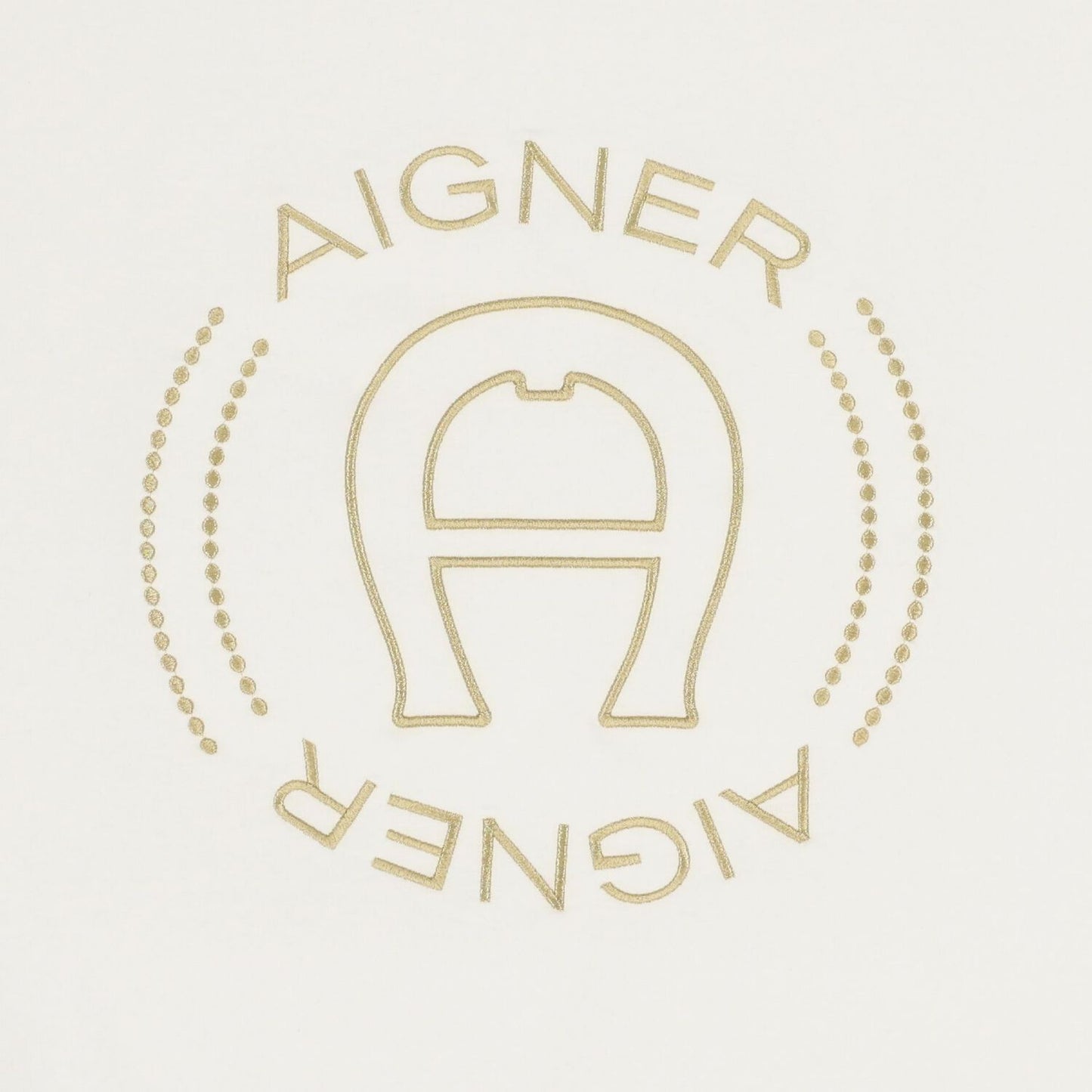 AIGNER Unisex Ivory Logo Baby Blanket