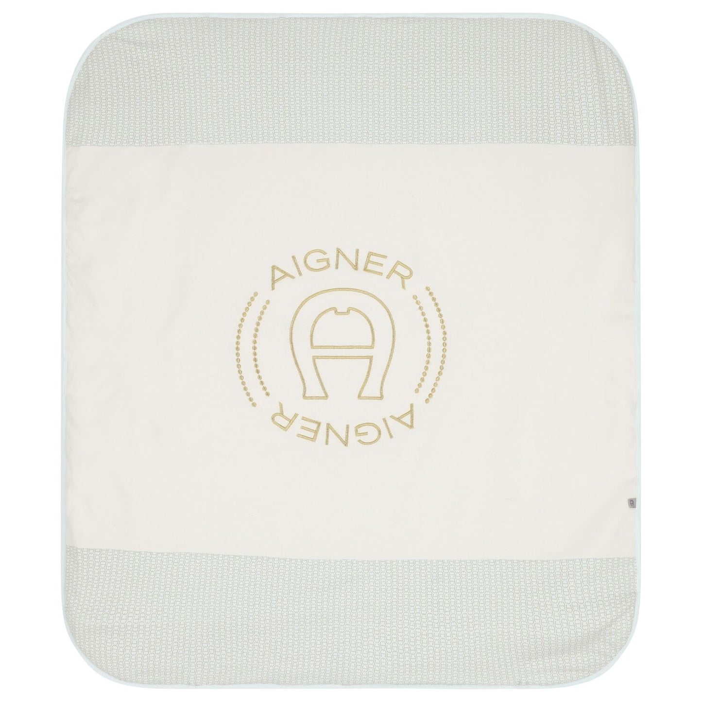 AIGNER Baby Boys Baby Blue & Ivory Blanket