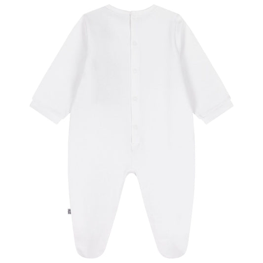 AIGNER Baby Boys White Logo Babygrow