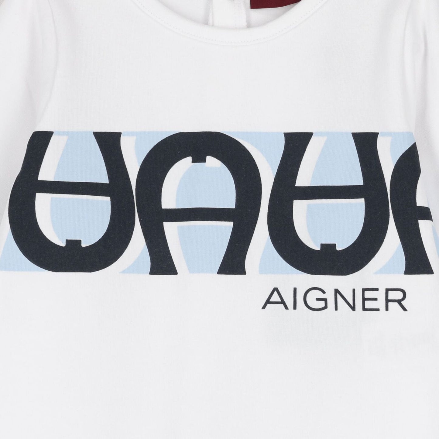 AIGNER Baby Boys White Logo Babygrow