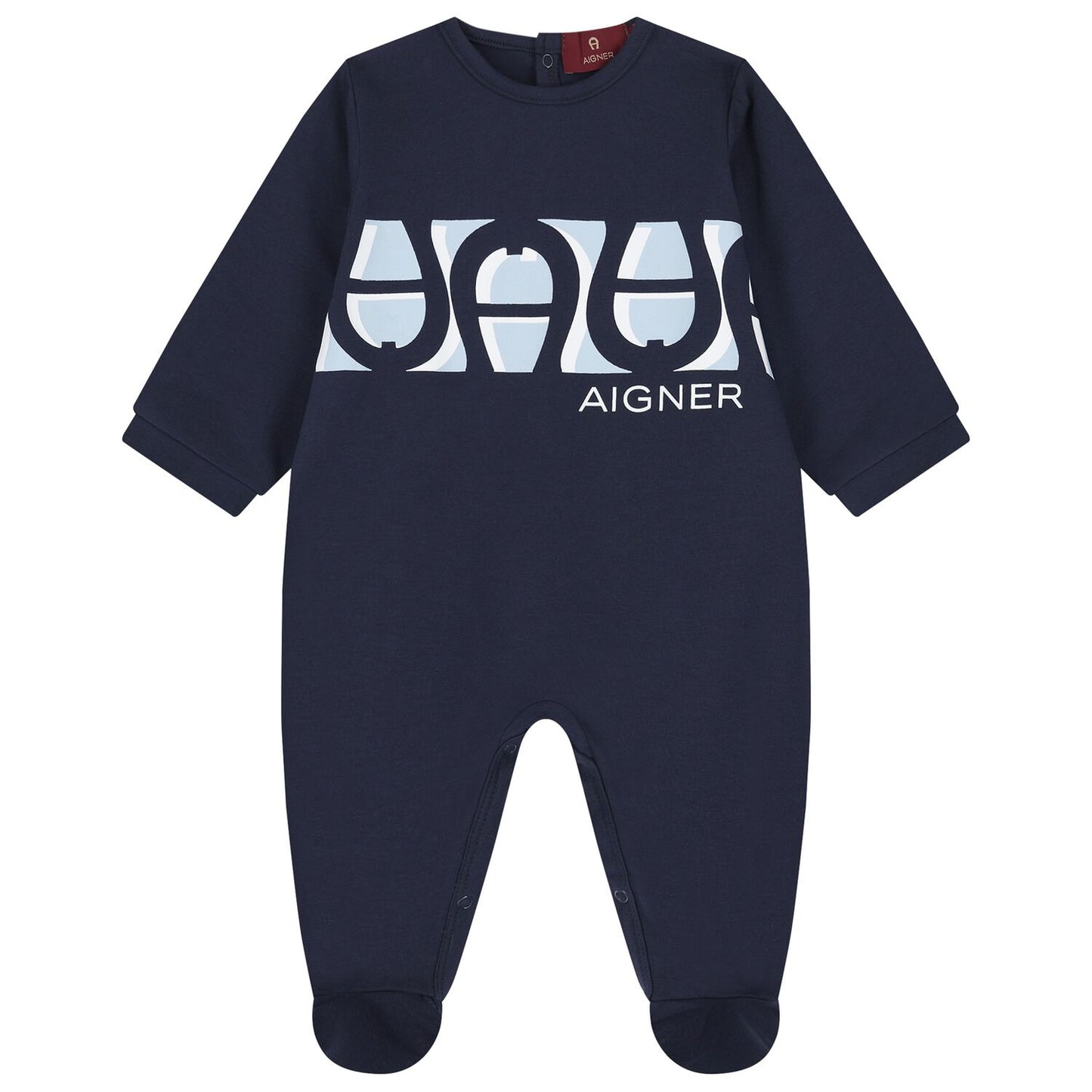 AIGNER Baby Boys Navy Logo Babygrow