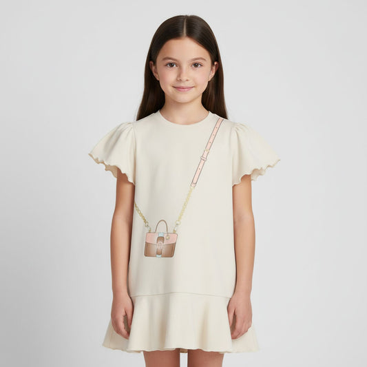 AIGNER Girls Ivory Crossbody Bag Dress