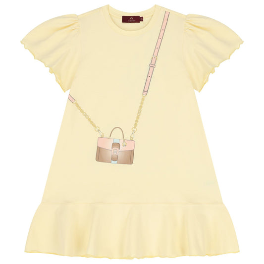 AIGNER Girls Yellow Crossbody Bag Logo Dress
