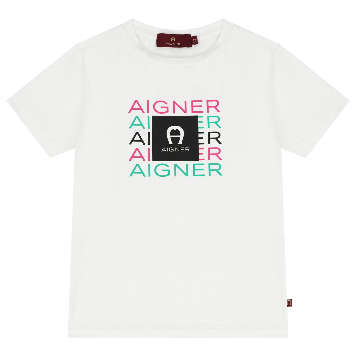 AIGNER Girls White Logo T-Shirt