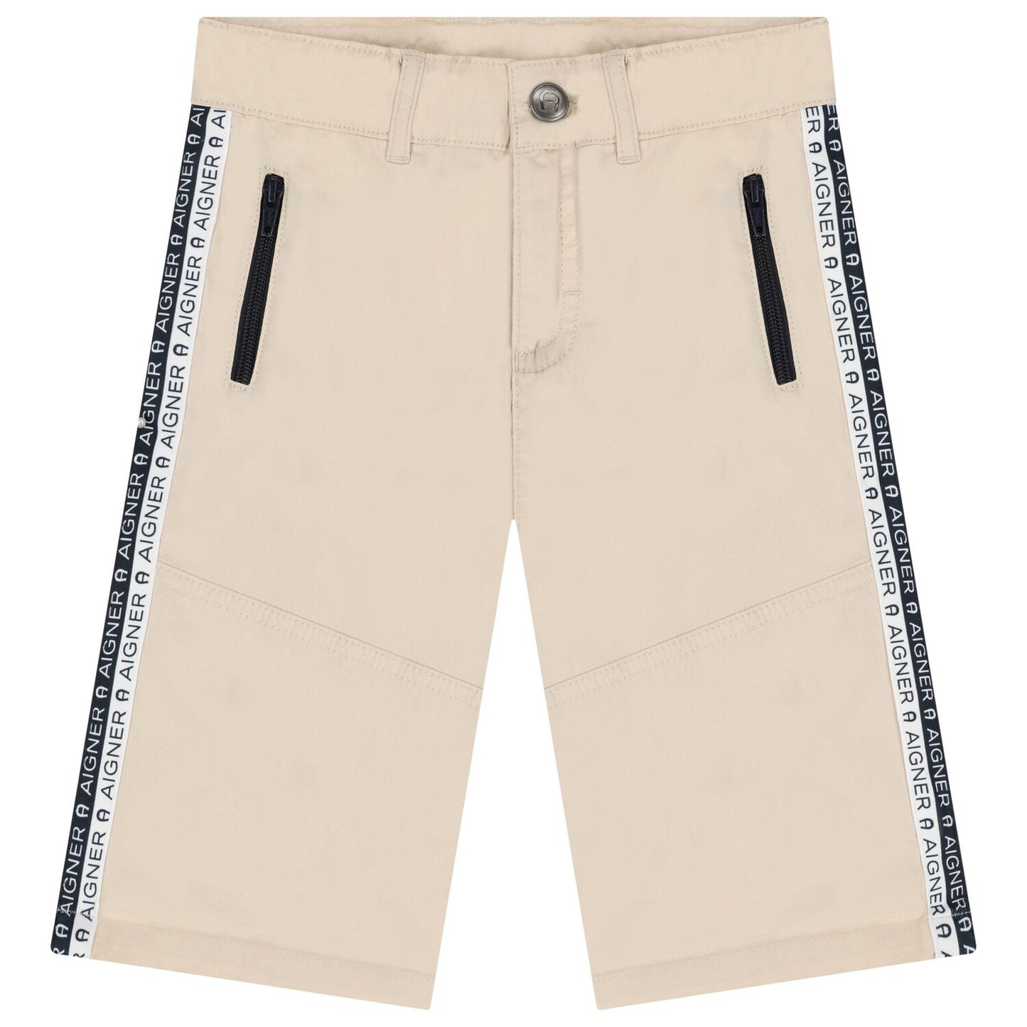 AIGNER Boys Beige Logo Shorts
