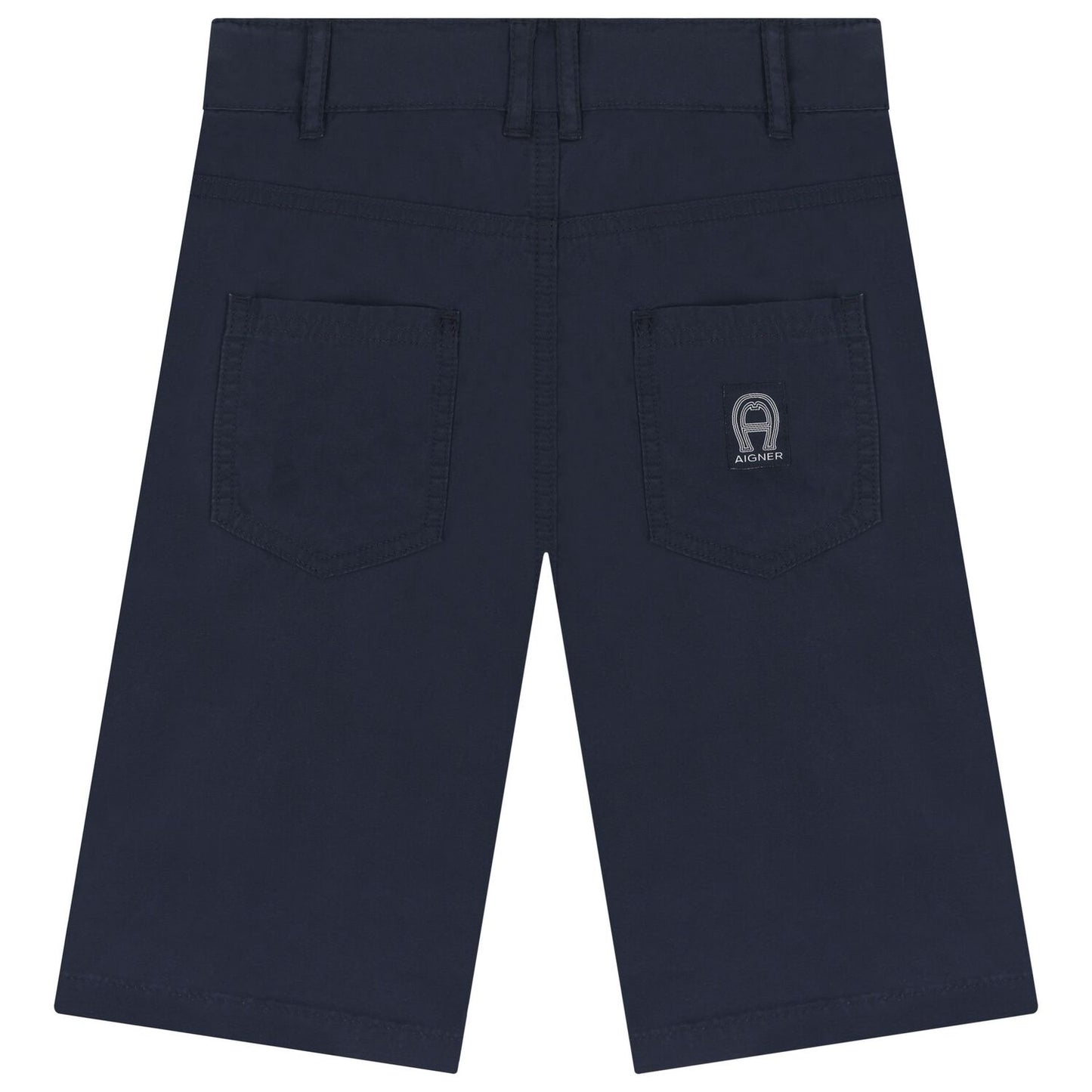 AIGNER Boys Navy Blue Logo Shorts