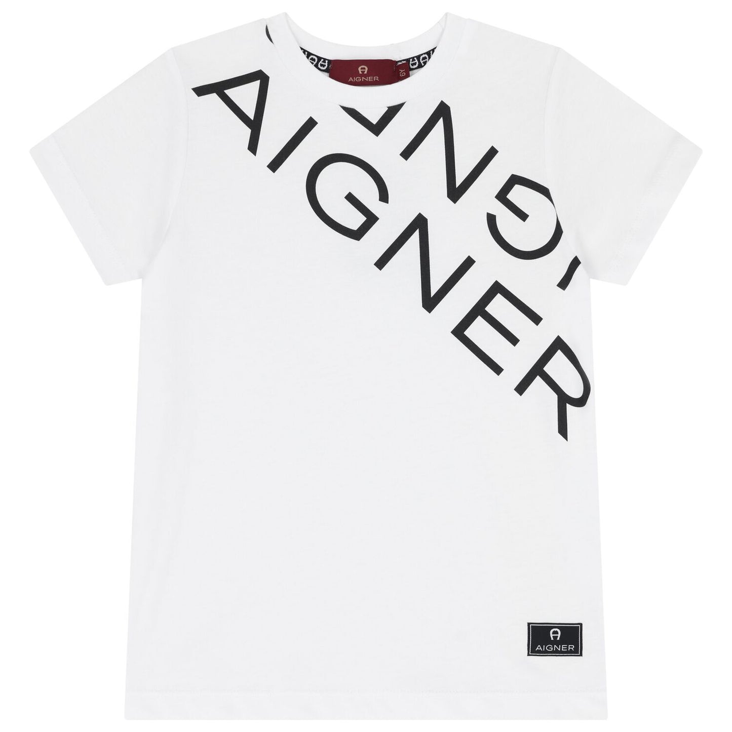 AIGNER Boys White Logo T-Shirt