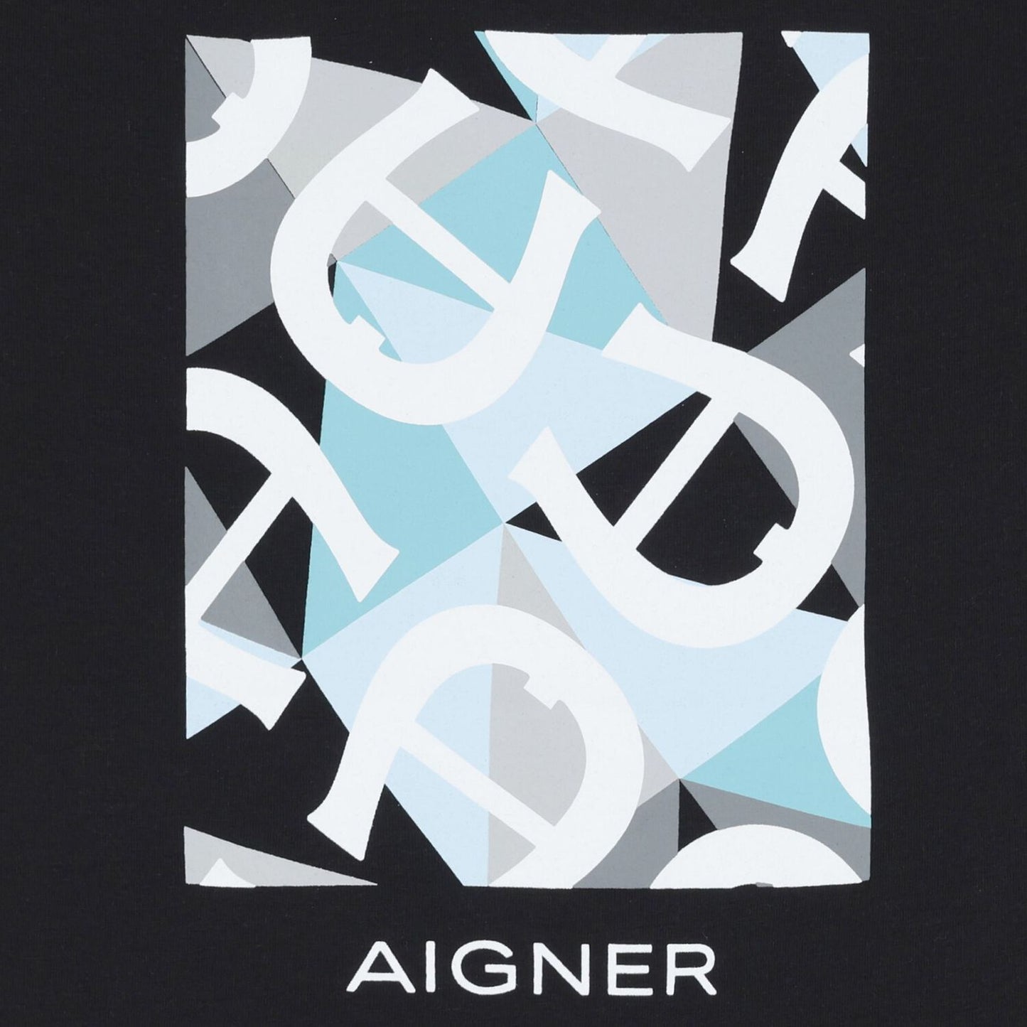 AIGNER Boys Black Logo T-Shirt