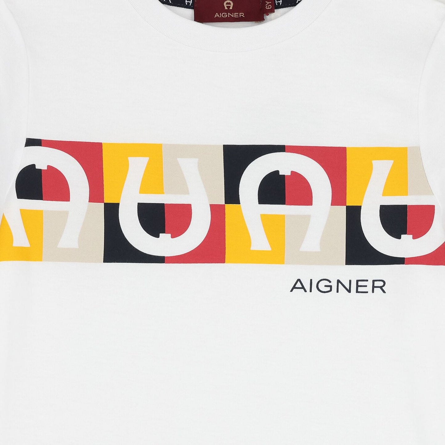 AIGNER Boys White Logo T-Shirt