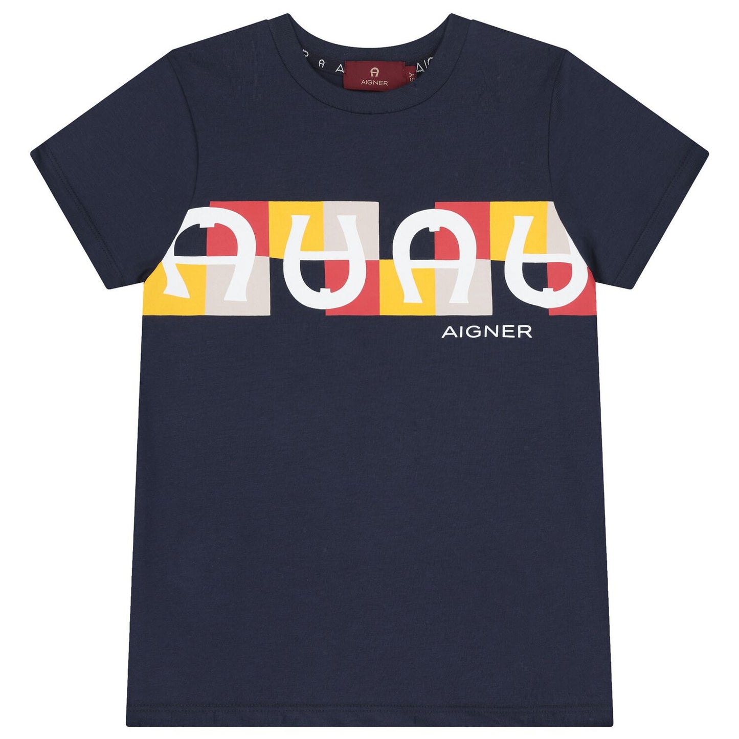 AIGNER Boys Navy Logo T-Shirt