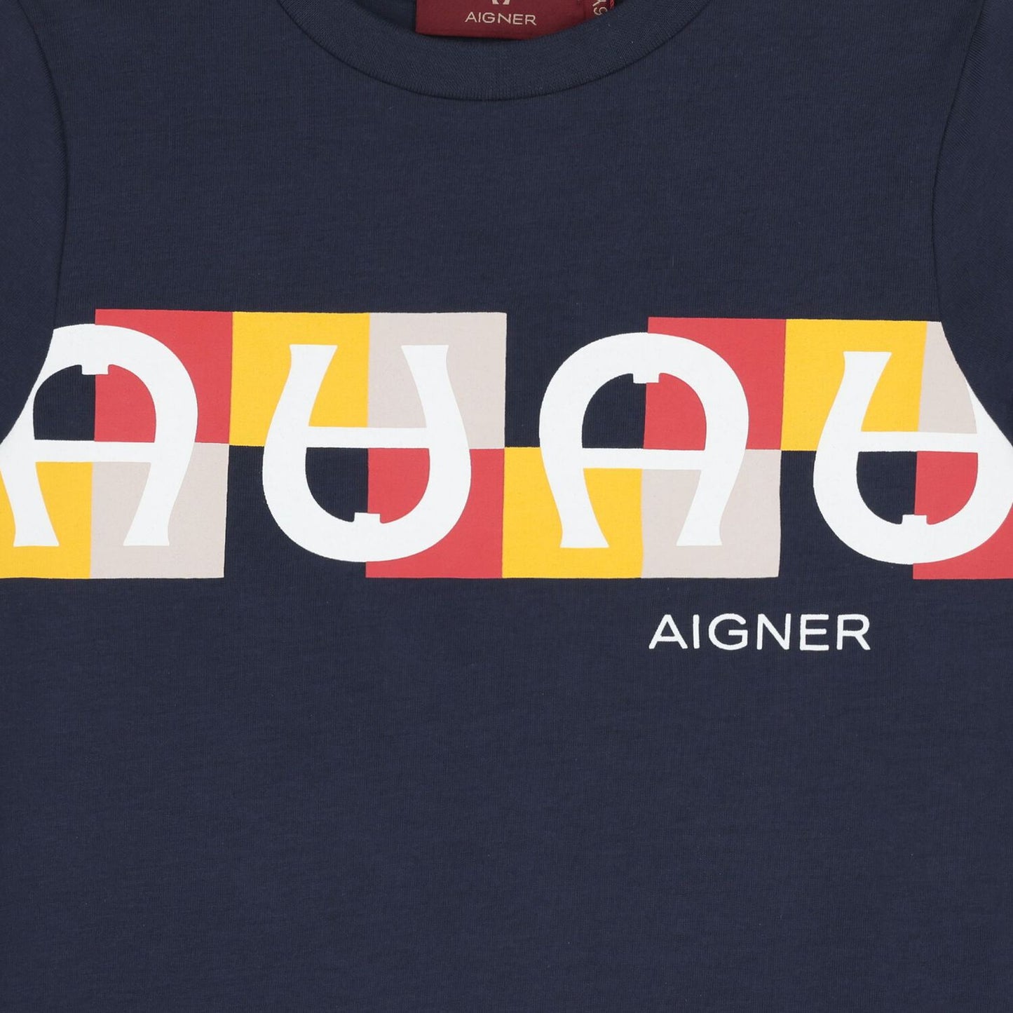 AIGNER Boys Navy Logo T-Shirt