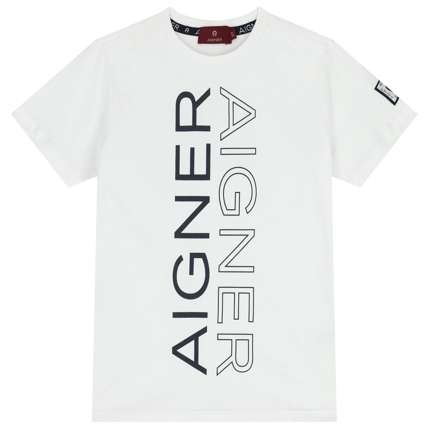 AIGNER Boys White Logo T-Shirt