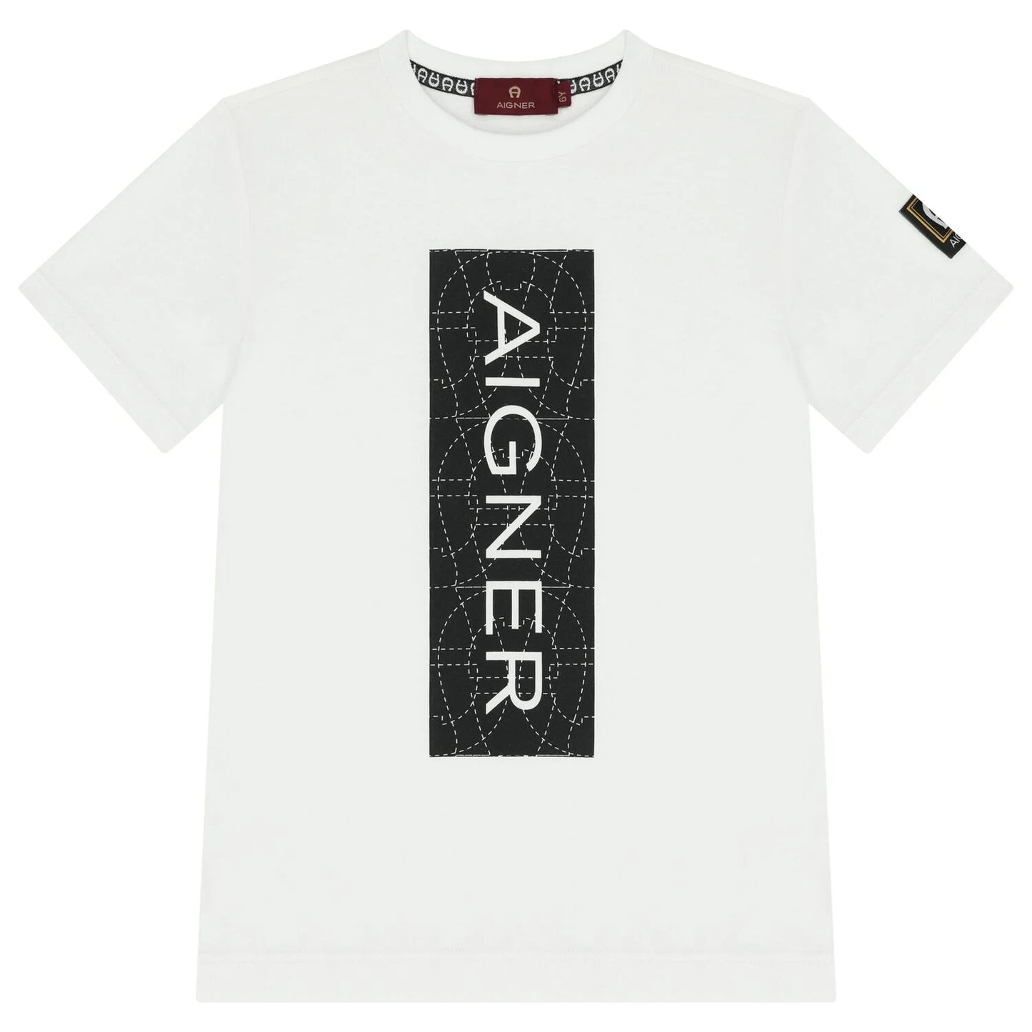 AIGNER Boys White Logo T-Shirt